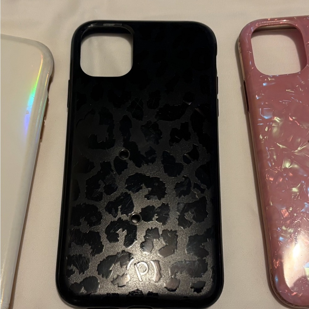 Black Leopard Print loopy Case. iPhone 11